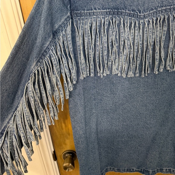 Sierra Fringe Jacket in Blue Indigo - Picture 4 of 6